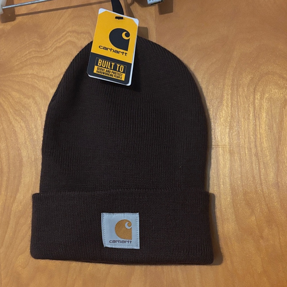Carhartt Dark Brown Knit Hat NWT